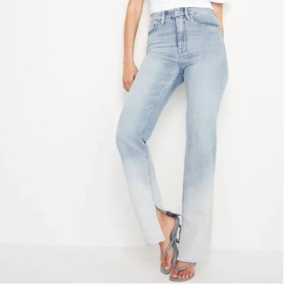 Good American Good Boy High Waist Side Slit Raw Hem Jeans, 0 Reg, Indigo118, NWT - Picture 10 of 10